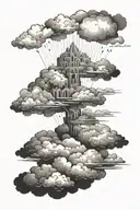 Isaiah 40:31 bible verse with clouds tattoo design idea