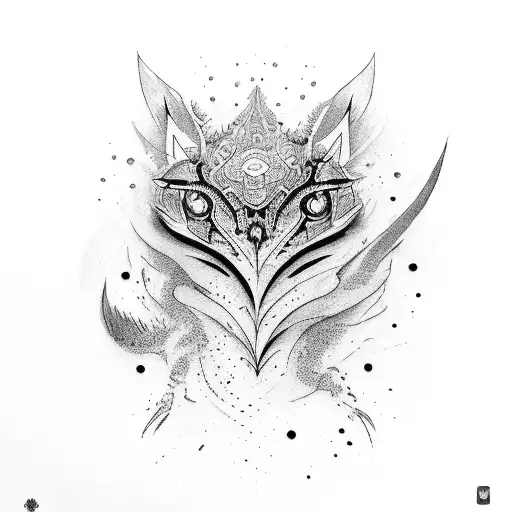 splash of color and brush tattoo design idea