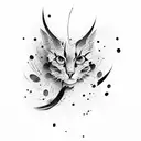 splash of color and brush tattoo design idea