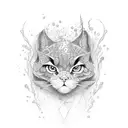 splash of color and brush tattoo design idea