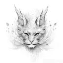 splash of color and brush tattoo design idea