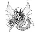 Dragon lua sol  tattoo design idea