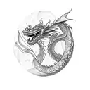 Dragon lua sol  tattoo design idea