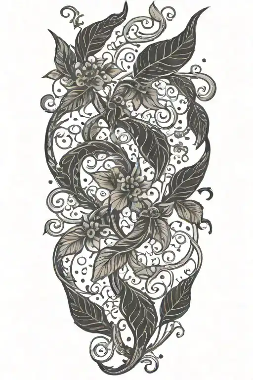 Ayahuasca vine entwined tattoo design idea