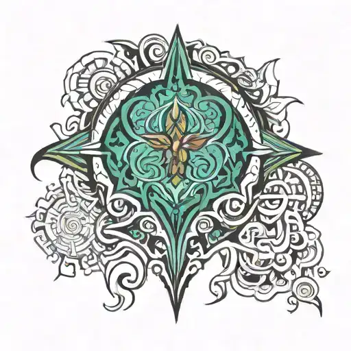 Ayahuasca inspired tribal tattoo design idea