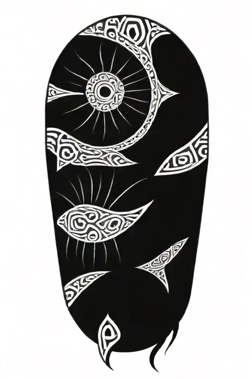 Ayahuasca inspired tribal tattoo design idea