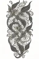 Ayahuasca vine entwined tattoo design idea
