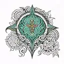 Ayahuasca inspired tribal tattoo design idea