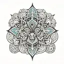 Ayahuasca inspired tribal tattoo design idea