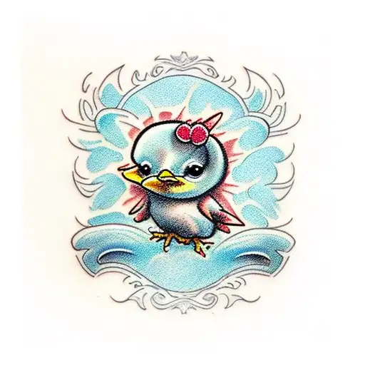 Baby Chick tattoo design idea