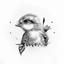 Baby Chick tattoo design idea