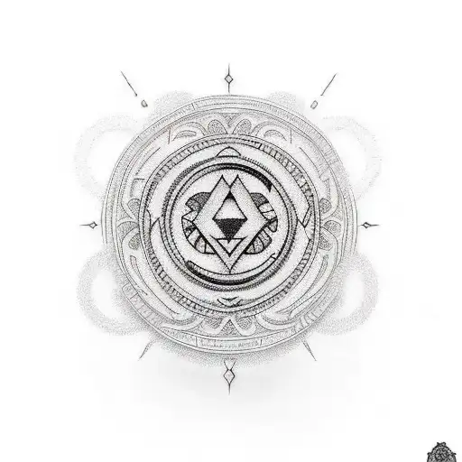 One possible design for a small tattoo incorporating the elements you mentioned could be:  A small circular emblem with  tattoo design idea