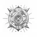 One possible design for a small tattoo incorporating the elements you mentioned could be:  A small circular emblem with  tattoo design idea