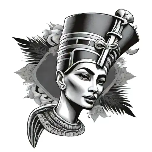 Nefertiti tattoo design idea