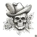 mexican culture and skull tattoo design idea