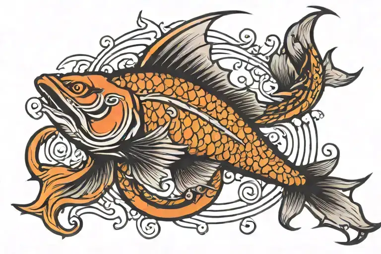 fish hook   tattoo design idea