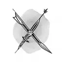tribal native American arrow tattoo design idea