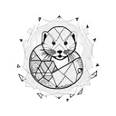 otter with egg tattoo design idea