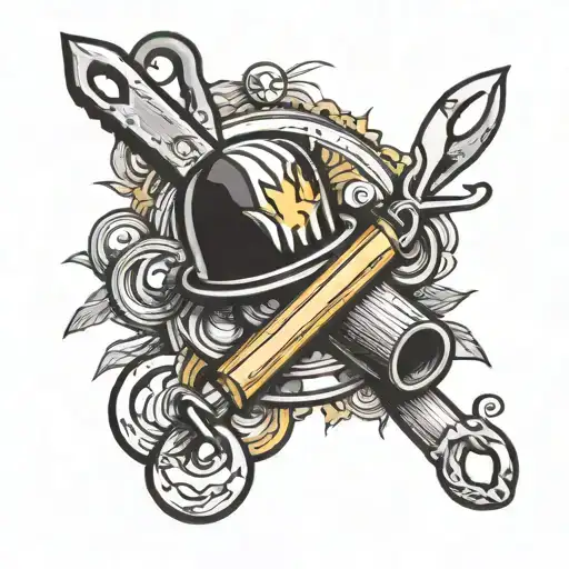 electrician tools tattoo design idea