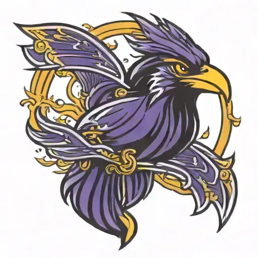 Baltimore ravens logo incorporated tattoo design idea