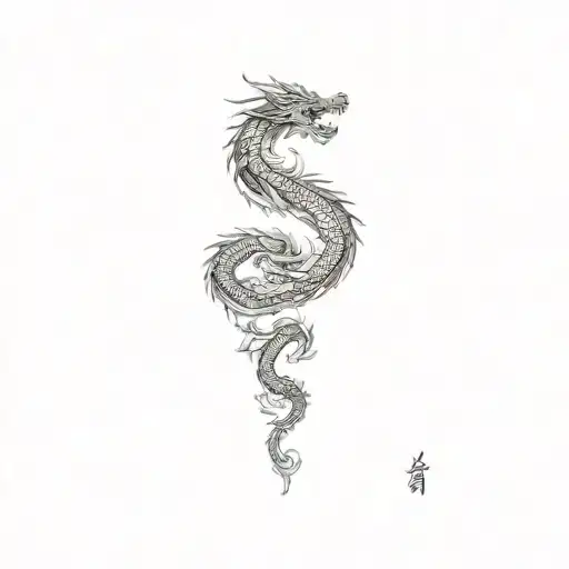 chinese dragon tattoo design idea