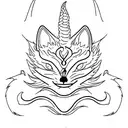 nine tailed fox tattoo design idea