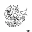 nine tailed fox tattoo design idea