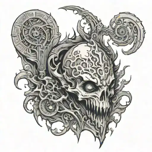 amygdala blood borne tattoo design idea