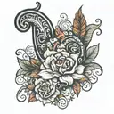 Mobile number 7 tattoo design idea