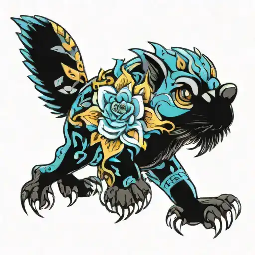 bluey tattoo design idea