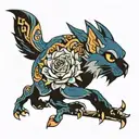 bluey tattoo design idea