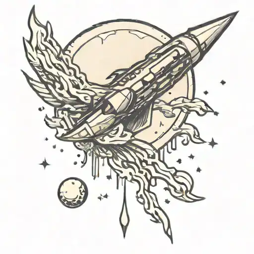 meteor shower tattoo design idea