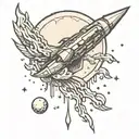 meteor shower tattoo design idea