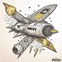 meteor shower tattoo design idea