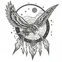 meteor shower tattoo design idea