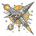 meteor shower tattoo design idea