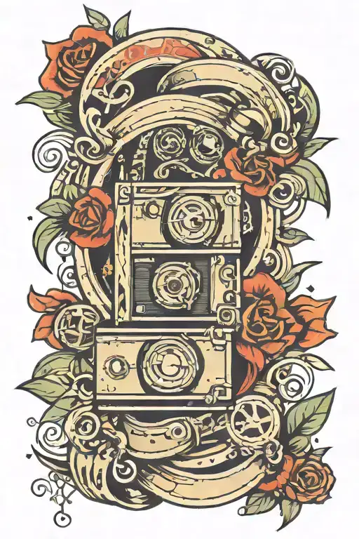 film strip tattoo design idea