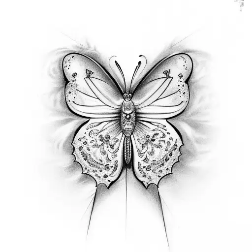 butterfly with semicolon tattoo design idea