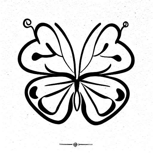 butterfly with semicolon tattoo design idea