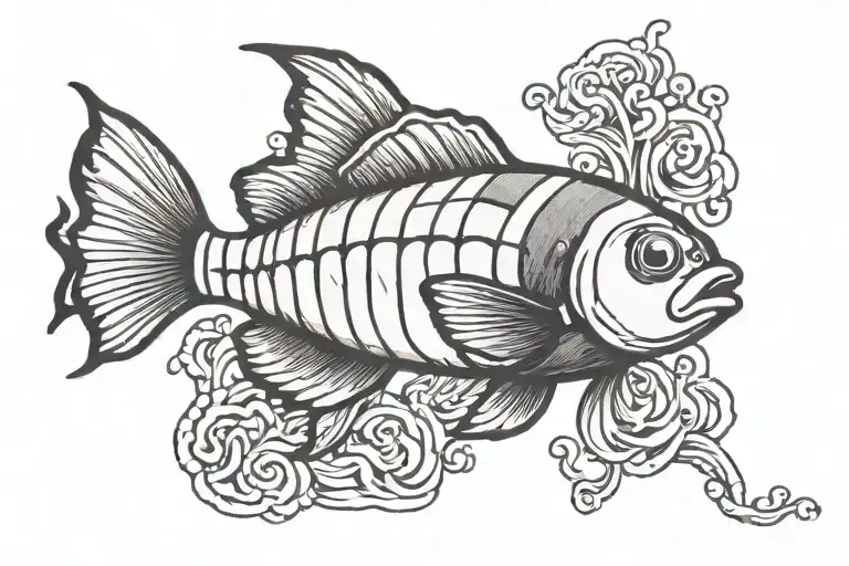 clown fish tattoo design idea