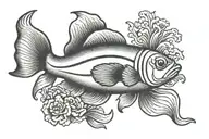 clown fish tattoo design idea