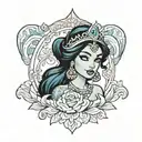 princess jasmine tattooed tattoo design idea