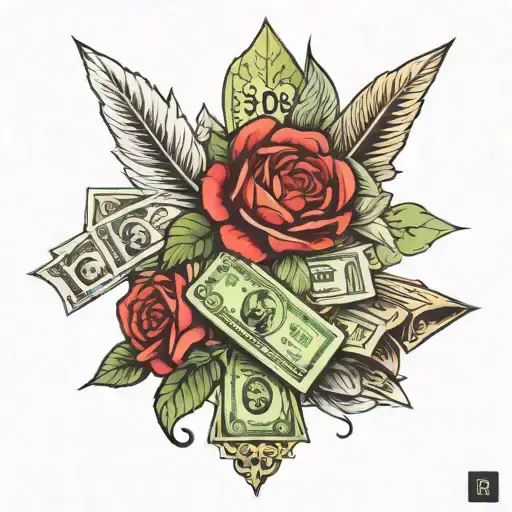 money  tattoo design idea