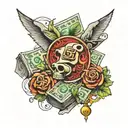 money  tattoo design idea
