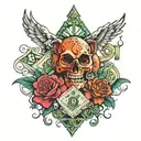 money  tattoo design idea