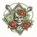 money  tattoo design idea