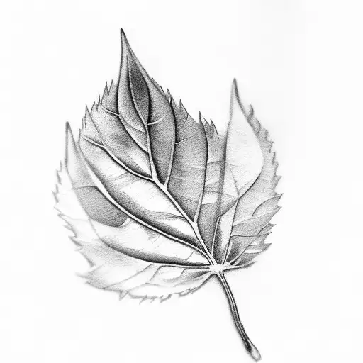 basil leaf tattoo design idea