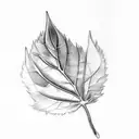 basil leaf tattoo design idea