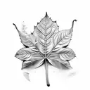 basil leaf tattoo design idea