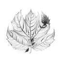 basil leaf tattoo design idea